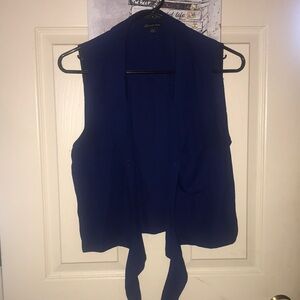 Shinestar Size Large Dark Blue Crop Vest